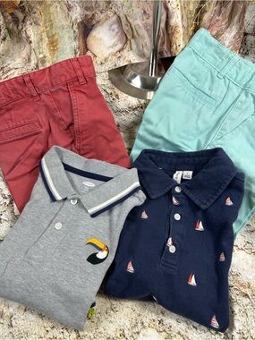 0138 &0139 shorts and shirts, cat and Jack & Old Navy 4 piece set SIZES 7/8